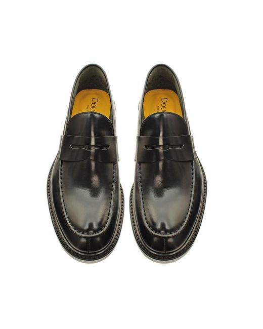 Doucal's Black Moccasin for men