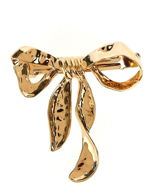 Self-Portrait Metallic 'Mottled Bow' Hair Clip