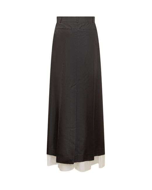 Peter Do Black Tailored Maxi Skirt