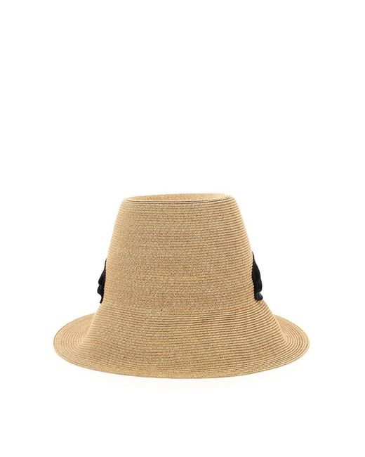Roger Vivier White Straw Hat With Broche Vivier Buckle