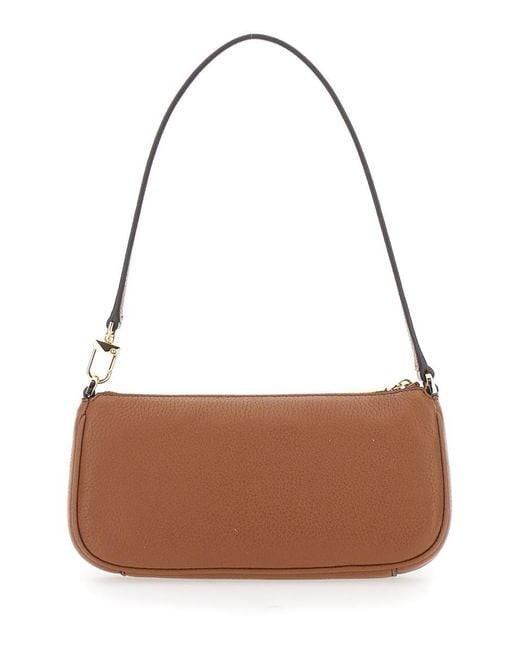 Michael Kors Brown 'Zoe' Shoulder Bag With Pockets And Straps On The Front