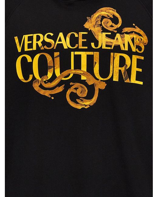 Versace Black 'Logo Baroque' Hoodie for men
