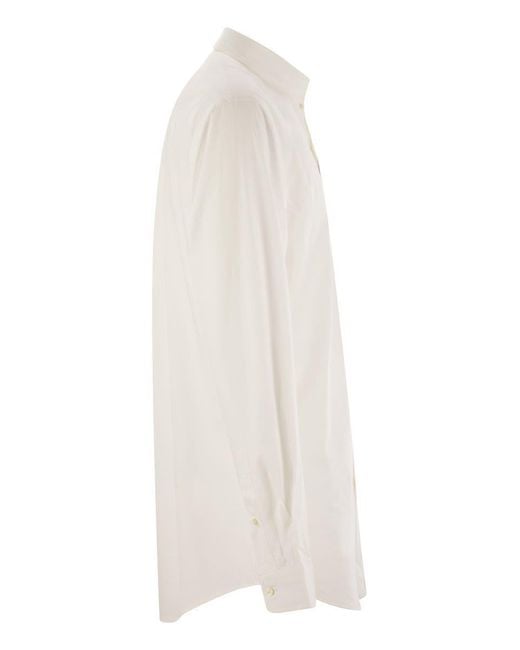 Polo Ralph Lauren White Slim-Fit Stretch Poplin Shirt for men