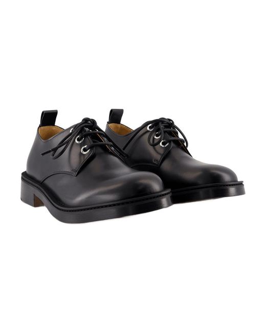 Alexander McQueen Black Lace Up Derbies for men