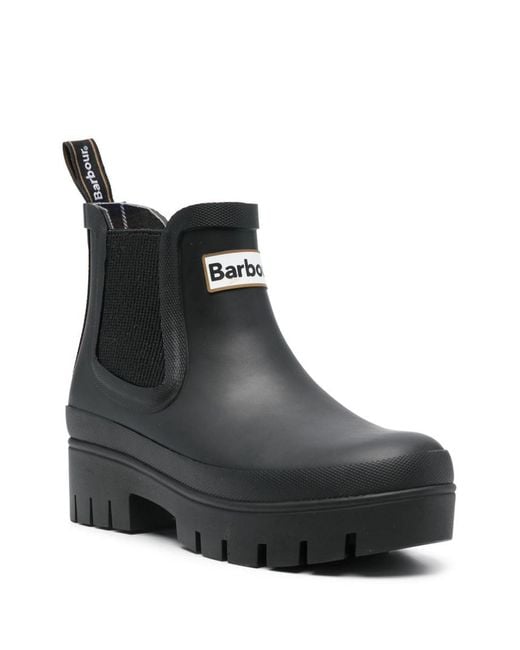 Barbour Black 'Welly Wellington' Rain Boot