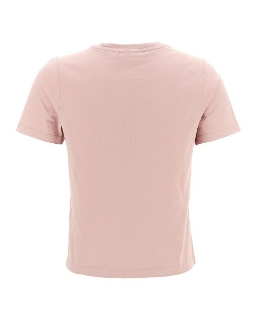 Maison Kitsuné Pink 'Floating Flower' T-Shirt