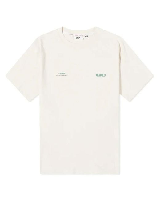 Gcds White Gothic Wirdo Loose T-Shirt for men