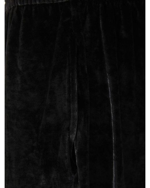 Balenciaga Black Velvet BAGGY Shorts for men