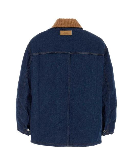 AMI Blue Jackets And Vests for men