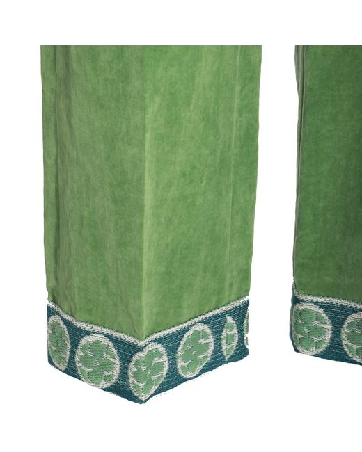 Valentino Garavani Green Cotton Pants for men