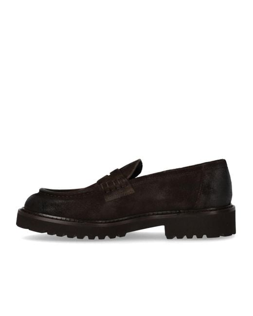 Doucal's Black Commander Dark Brown Loafer for men