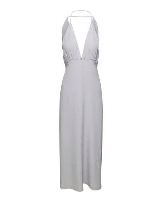 Totême  White Light- Halterneck Midi Dress