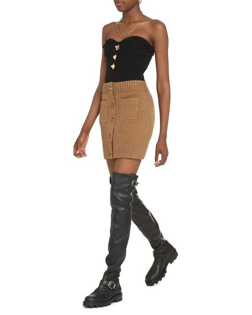 Burberry Brown Knitted Mini Skirt