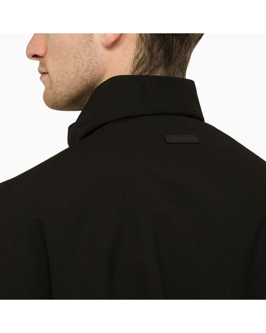 Fear Of God Black Wool Trench Coat With High Collar for men