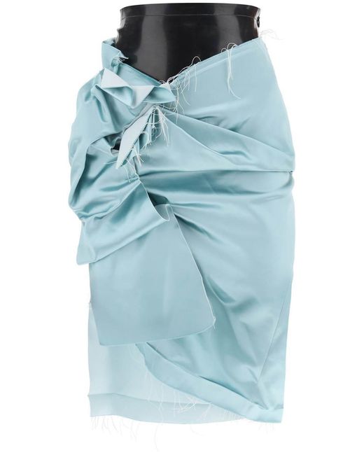 Maison Margiela Blue Decortique Skirt With Built In Briefs In Latex