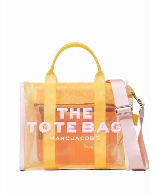 Marc Jacobs Synthetic The Mesh Tote Bag Colorblocked in Orange | Lyst