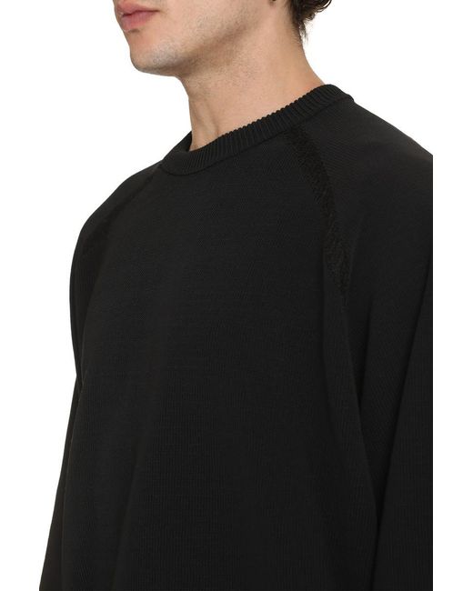Y-3 Blue Long Sleeve Crew-neck Sweater for men