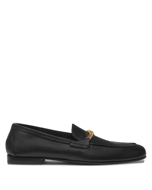 Versace Black 'Medusa' Leather Loafers for men