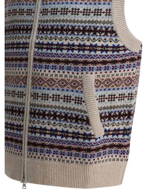 NN07 Blue "Robbie" Wool Vest for men