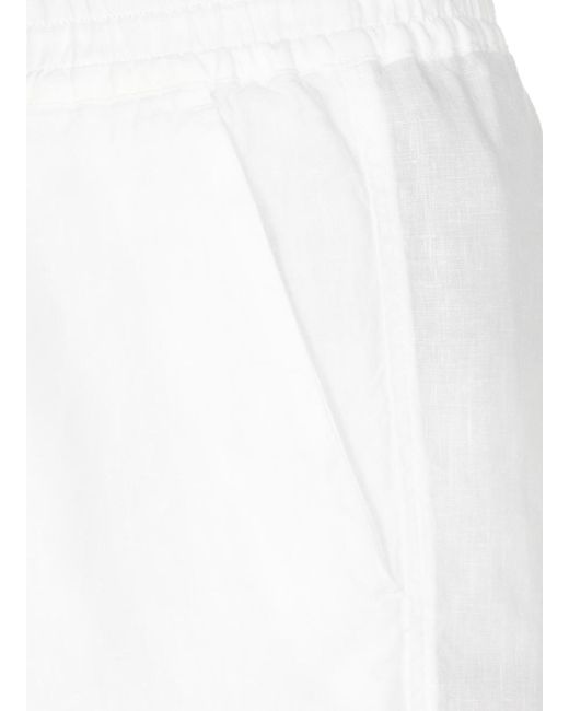120% Lino White Shorts for men