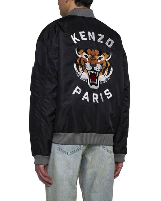 KENZO Black Coats for men