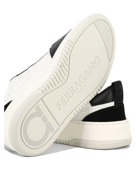 Ferragamo Black "dennis" Gancini Sneakers for men