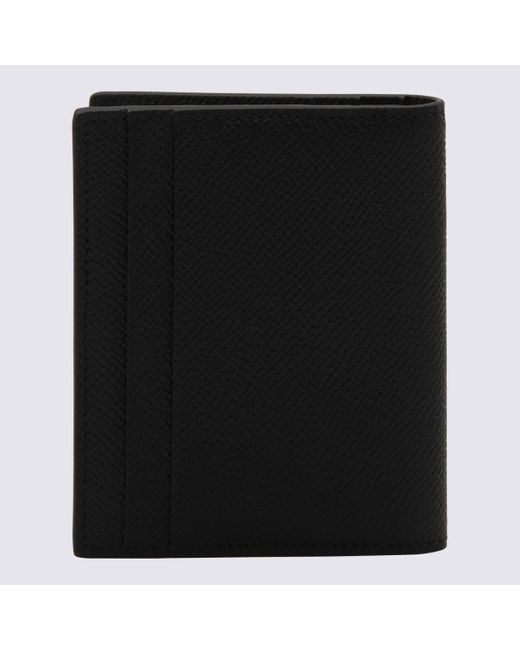 Ferragamo Black Leather Card Holder for men