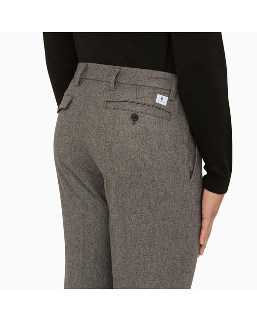 Department 5 Gray Regular Trousers for men