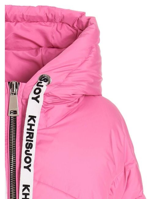 Khrisjoy Pink Puff Khris Iconic Casual Jackets, Parka