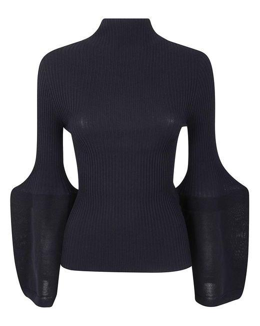 Issey Miyake Blue "thin And Thinck Knit" Top Clothing