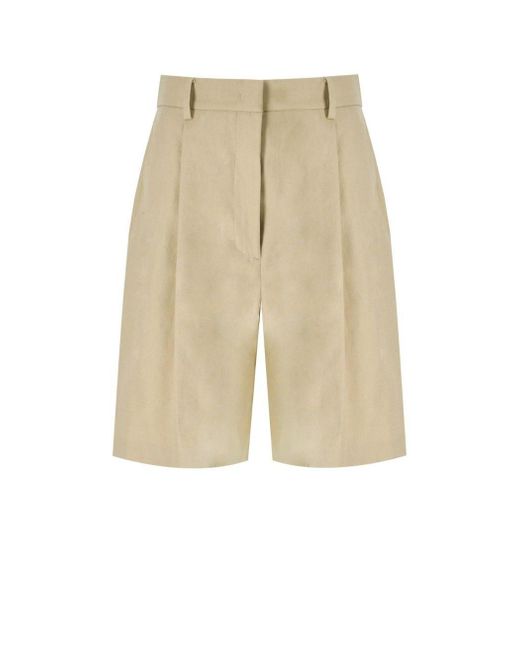 Weekend by Maxmara Natural Ecuba Beige Bermuda Shorts