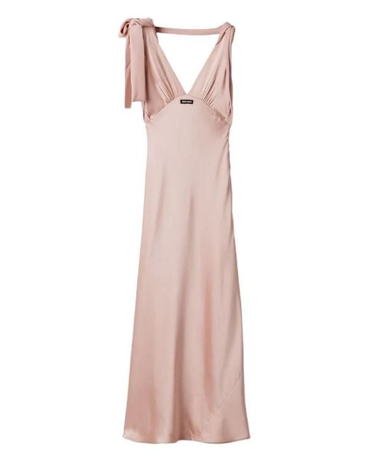 Miu Miu Pink Abiti Envers Satin