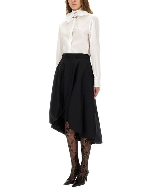 Moschino White Cotton Poplin Jacquard Shirt