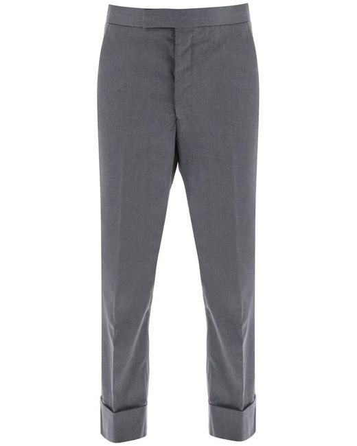Thom Browne Gray Cropped Tailoring Pants for men