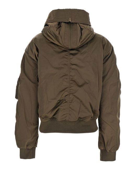Isabel Marant Green 'Elisa' Jacket With Hood With Zip And One Zip Pocket On The Sleeve