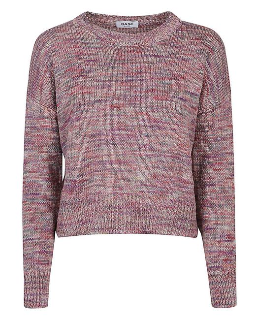 Base London Purple Cotton And Linen Blend Sweater