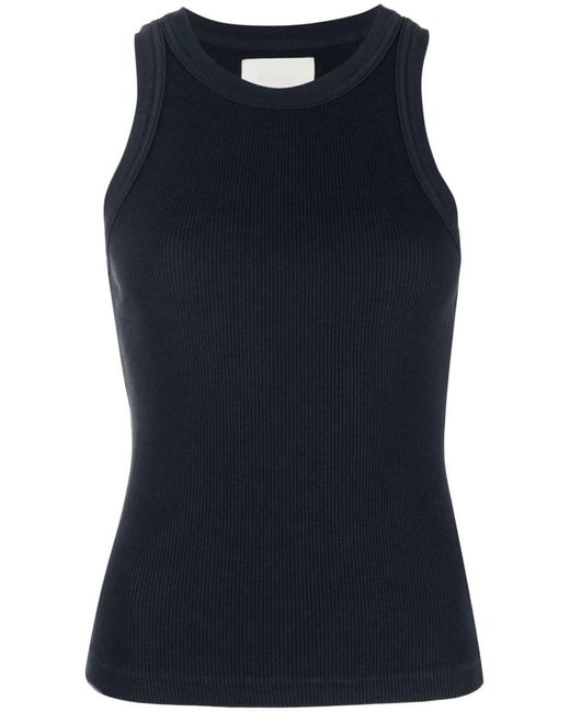 Citizens of Humanity Blue Sleeveless Ribbed Top