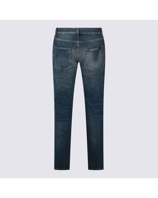 Saint Laurent Blue Light Cotton Denim Jeans for men