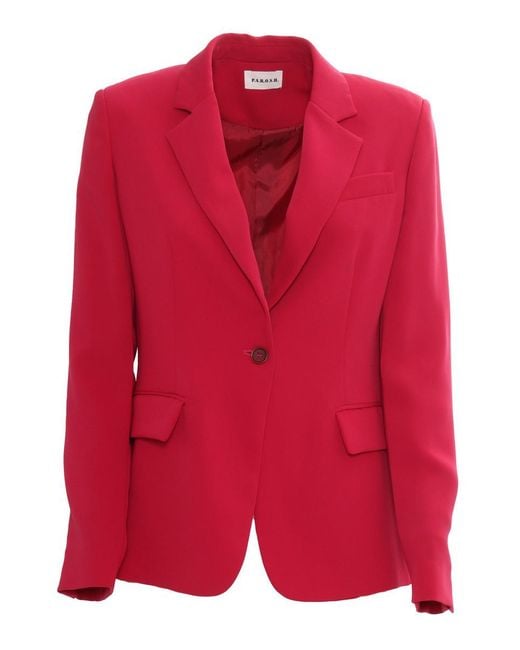 P.A.R.O.S.H. Tailored Single-Breasted Blazer With Notch Lapel