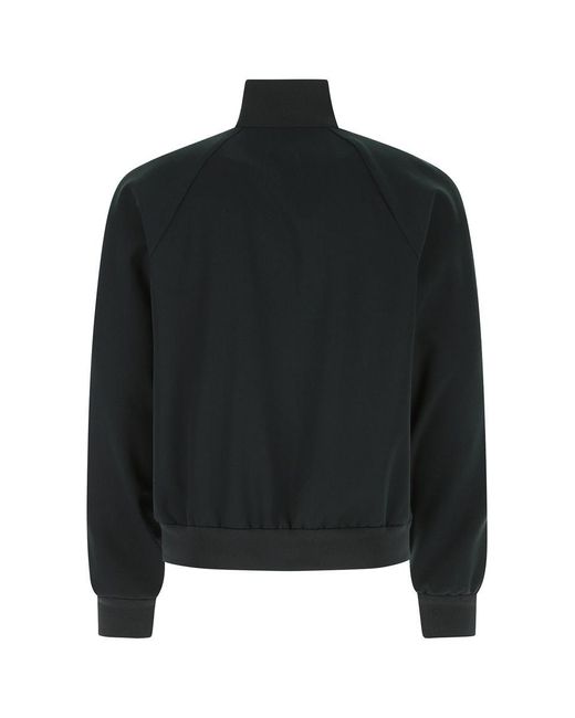 Bottega Veneta Black Dark Stretch Wool Sweatshirt for men