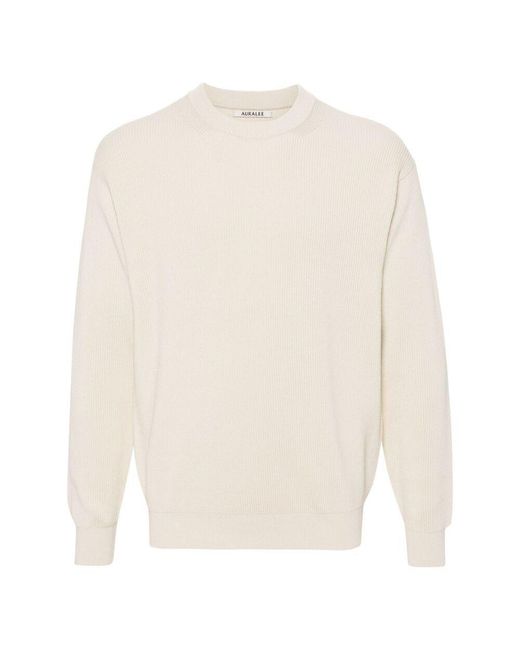 Auralee White Sweaters for men