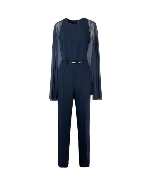 Max Mara Blue Tuta Vertice Blu