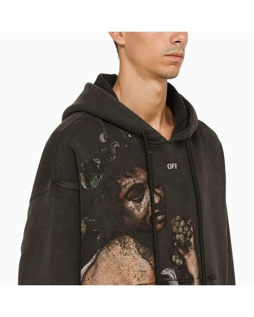 Off-White c/o Virgil Abloh Graffiti Hoodie in Natural for Men