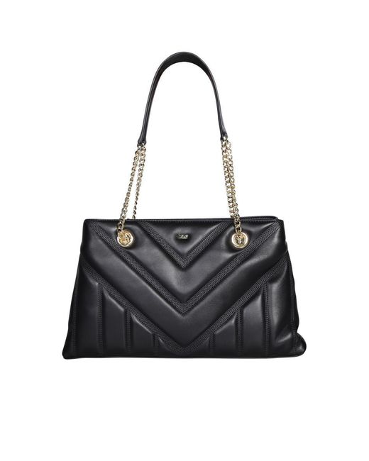 DKNY Black Faux Leather Shoulder Bag Purse | eBay