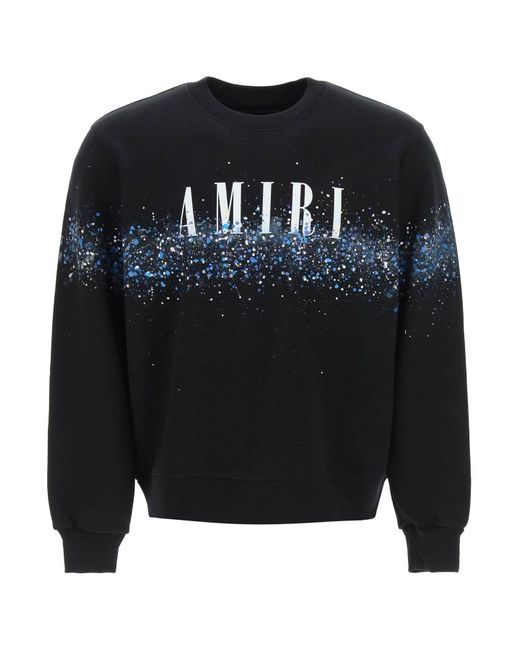 Amiri Crystal Core Logo Painter Sweatshirt in Black for Men