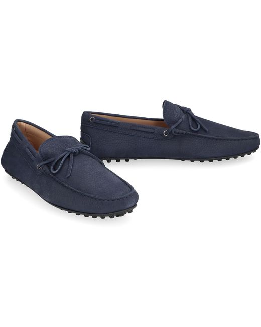 Tod's Blue Suede Loafers for men