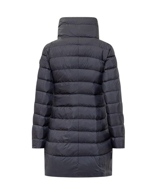 Peuterey Blue Down Jacket With High Collar