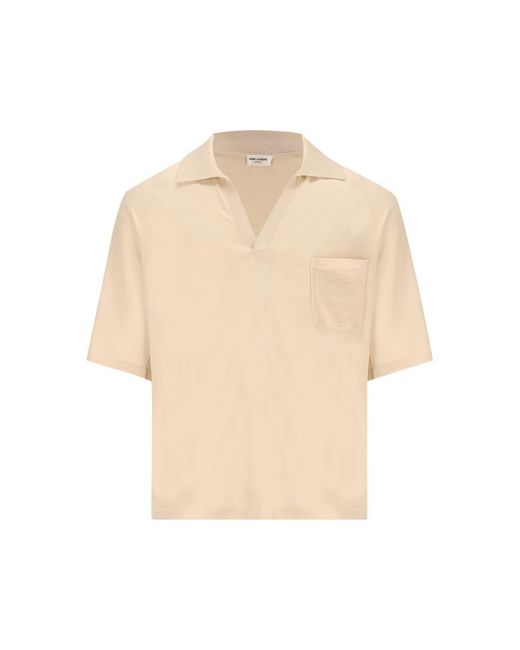 Saint Laurent Natural T-Shirts And Polos for men