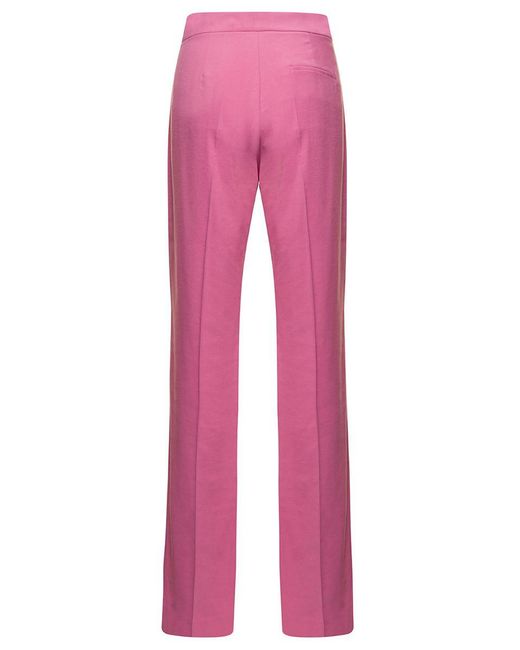 ANDAMANE Pink Straight Trousers Galdys