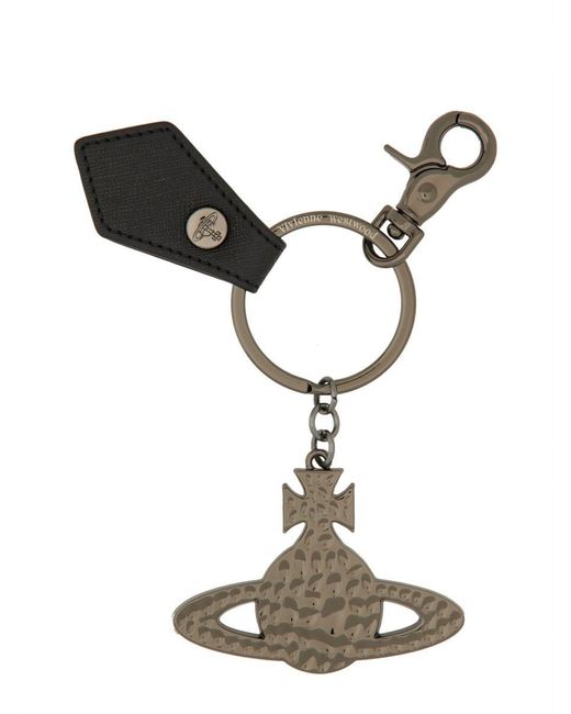 Vivienne Westwood Black Keychain "Orb"